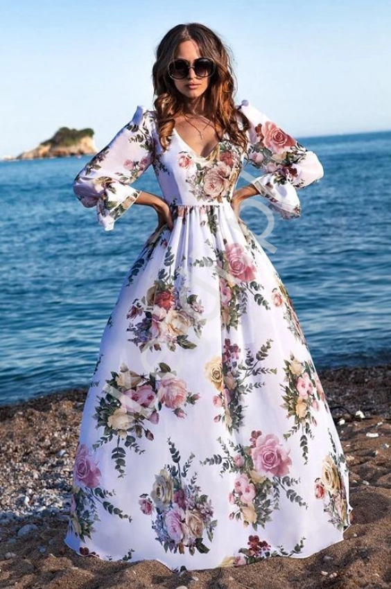 Sukienka szyfonowa w kwiaty Olivia